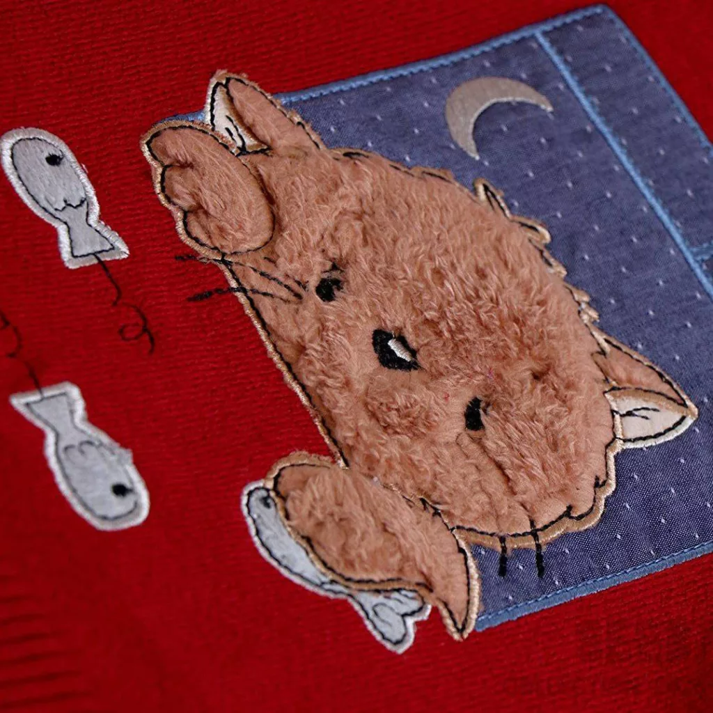 بلوز بافت گپ گربه و ماهی سایز ۳۵ تا ۵۰ کد ۵۱۱۶