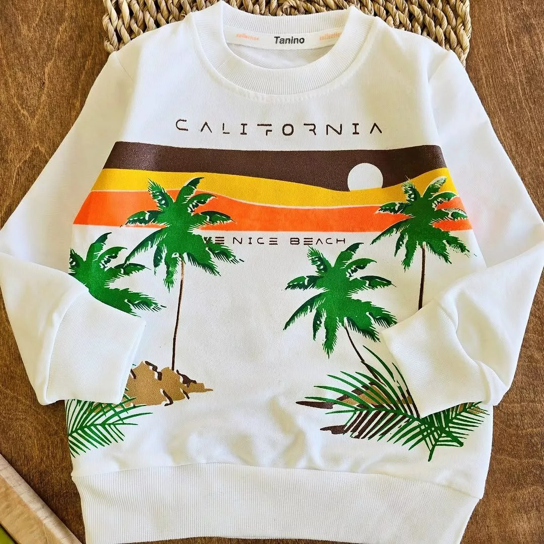 بلوز شلوار طرح نخل سایز ۳۵،۴۰ کد ۵۱۳۴