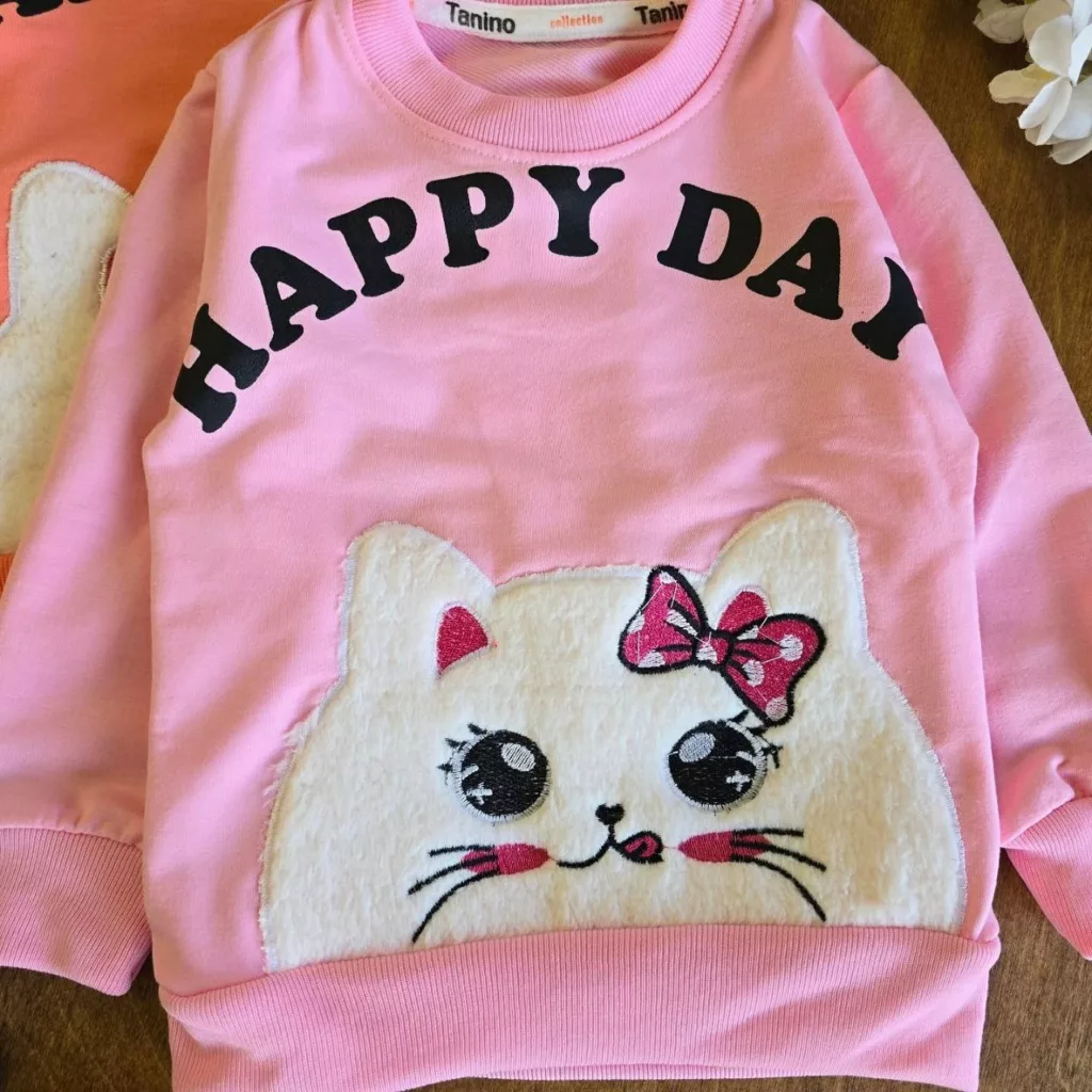 بلوز شلوار گربه پشمالو happy day سایز ۳۵ تا ۵۰ کد ۵۱۵۹