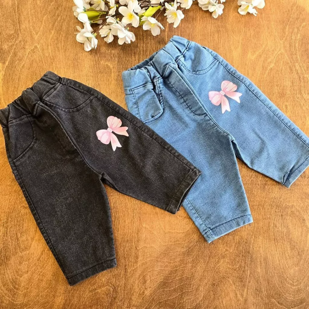 شلوار لی طرح پاپیون سایز ۴۰ تا ۵۵ کد ۵۱۶۶