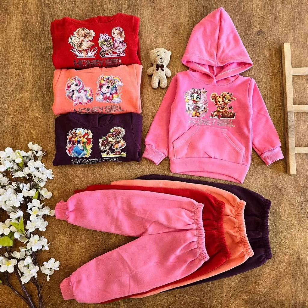 هودی شلوار توکرکی دخترانه honey girl کد ۵۱۶۹