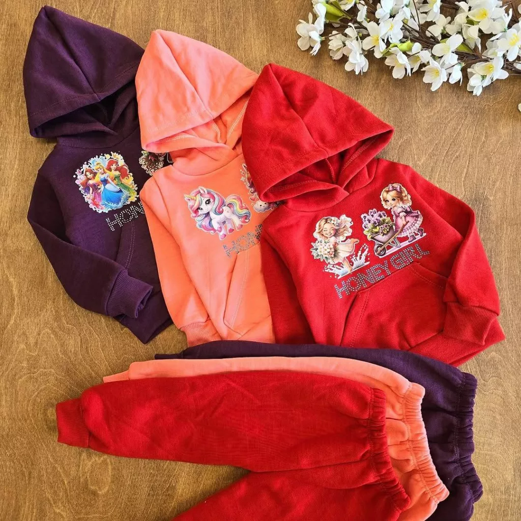 هودی شلوار توکرکی دخترانه honey girl کد ۵۱۶۹