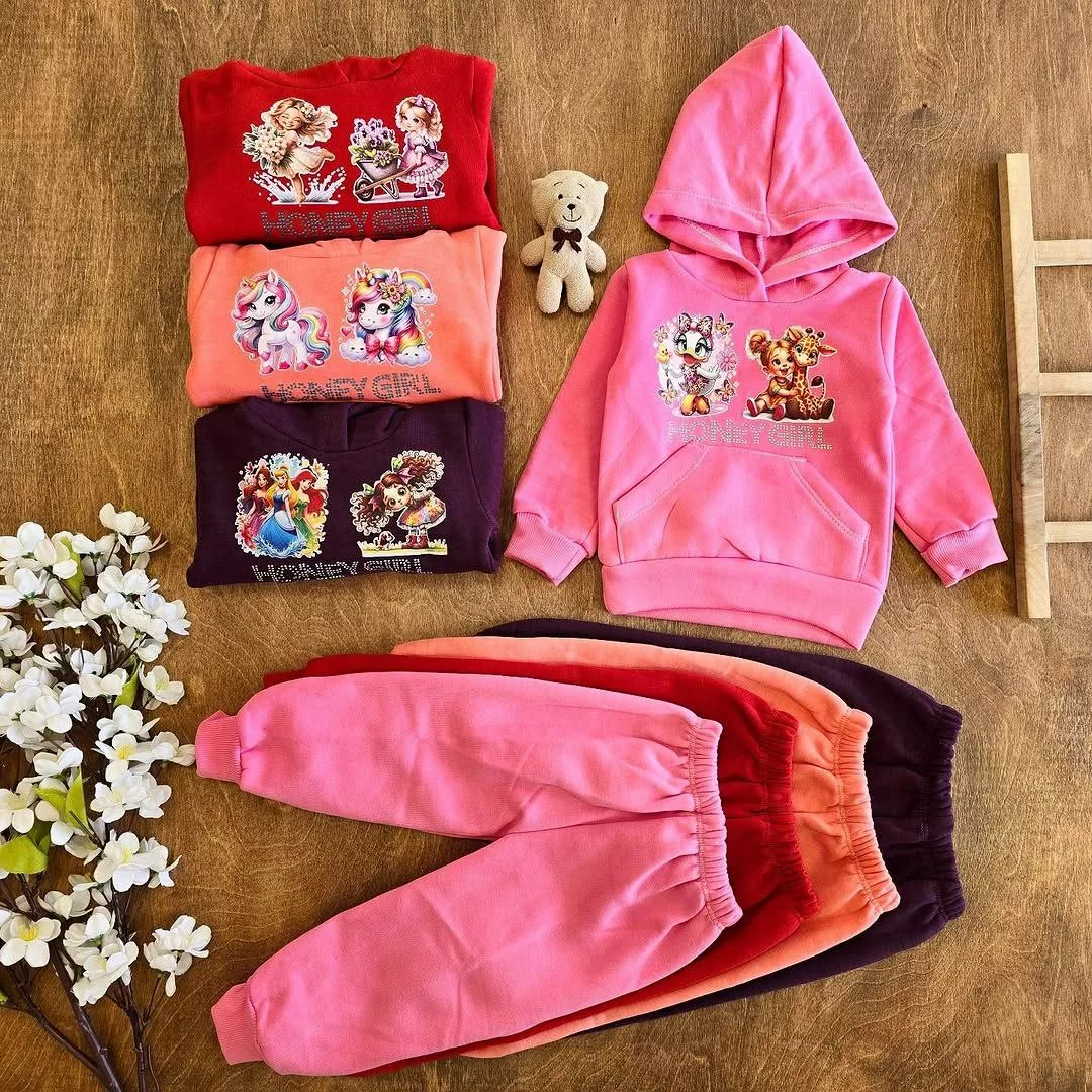 هودی شلوار توکرکی دخترانه honey girl کد ۵۱۶۹