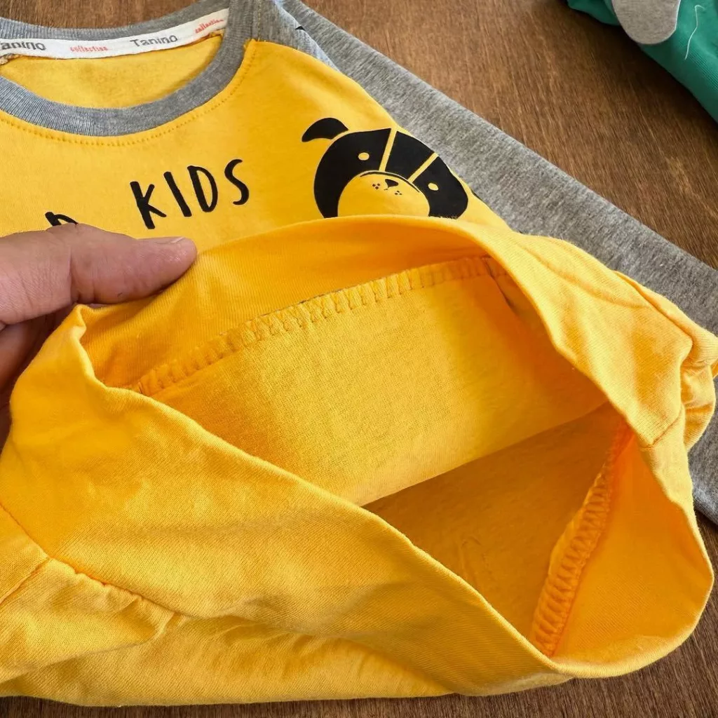 بلوز شلوار سگ گوش دار ستاره ملانژ سایز ۳۵ تا ۴۵ کد ۵۲۱۶