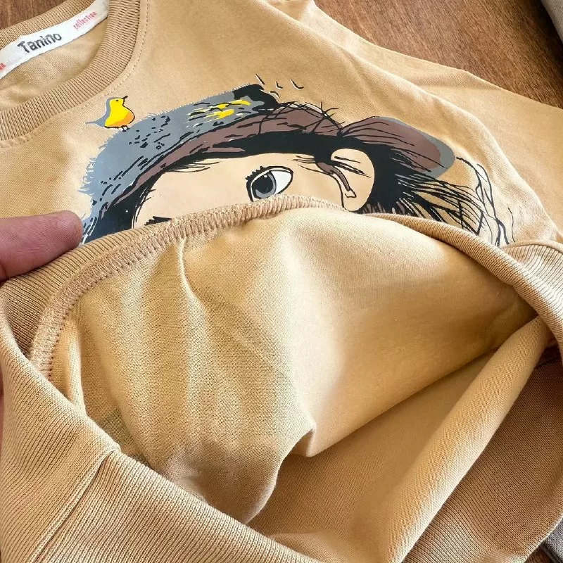 بلوز شلوار لنین طرح دختر sweet girl کد ۵۲۴۱