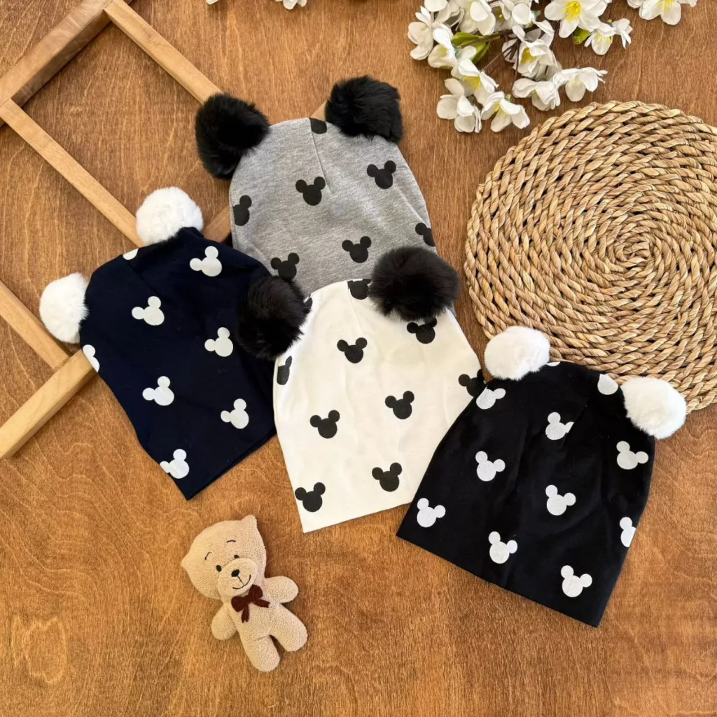 کلاه تمام چاپ میکی موس دو پوم فانریپ کد ۵۲۷۴