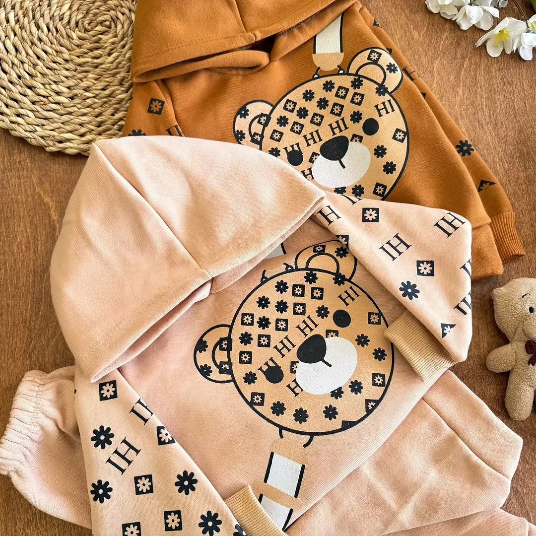 هودی شلوار توکرکی خرس کمربندی HI سایز ۳۵،۴۰ کد ۵۲۴۹