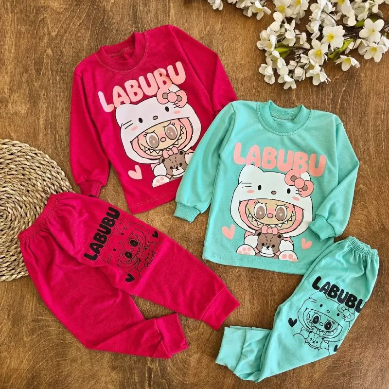 بلوز شلوار لبوبو Labubu سایز ۴ تا ۶ کد ۵۲۰۳