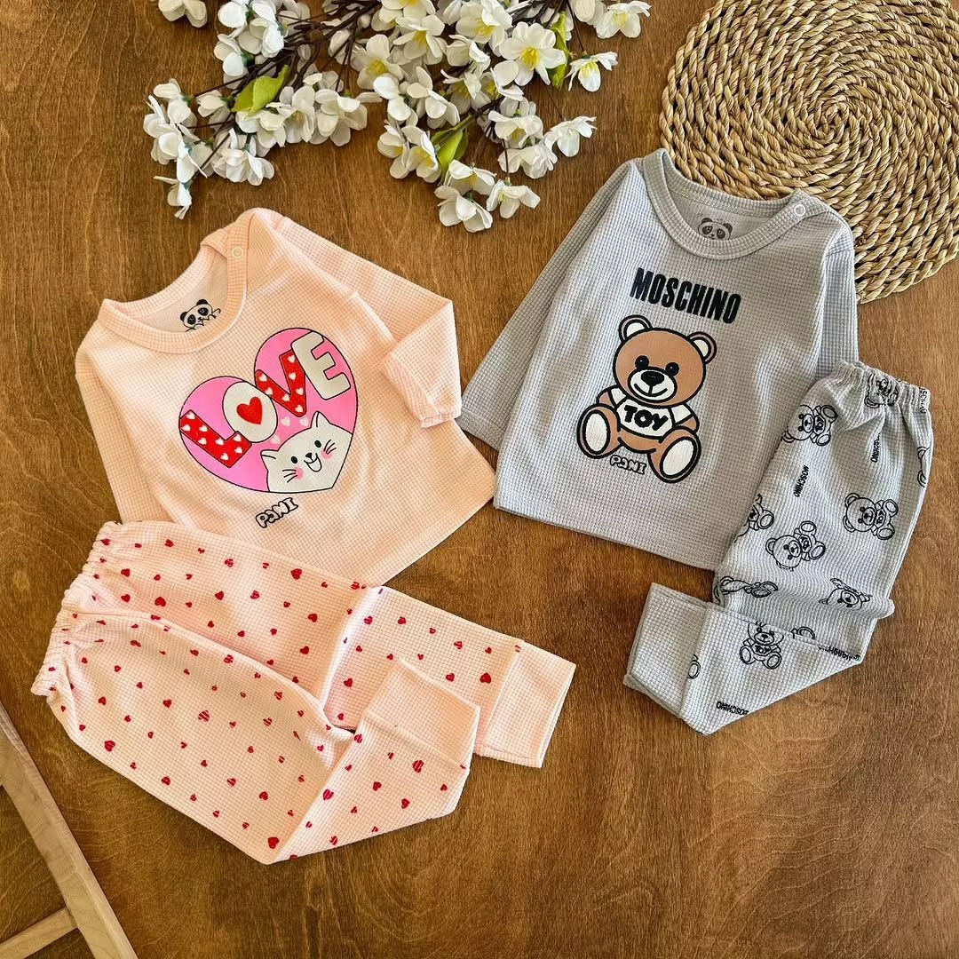 بلوز شلوار بیسکویتی سایز ۲ تا ۵ کد ۵۲۲۴