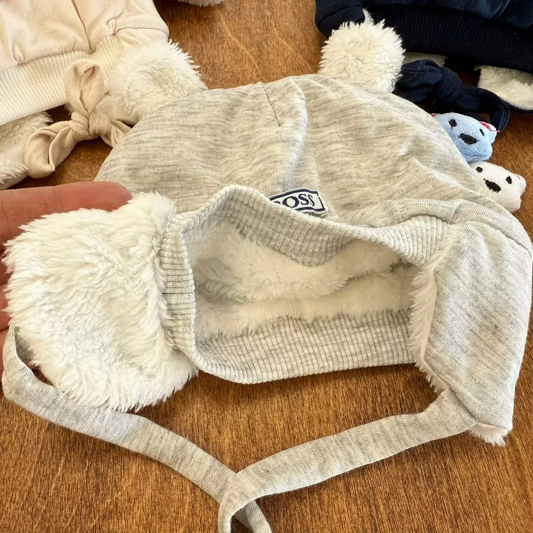 کلاه نخ پنبه پولیشی بغل عروسکی گوشدار کد ۵۲۷۱