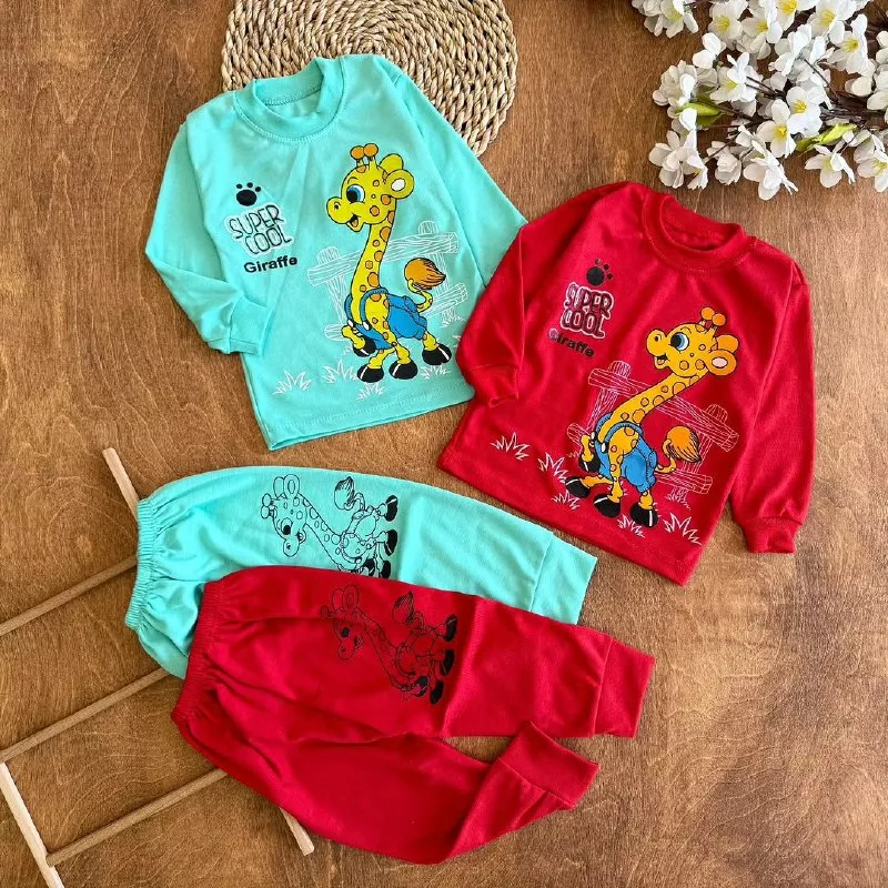 بلوز شلوار زرافه super cool سایز ۴ تا ۶ کد ۵۲۰۶