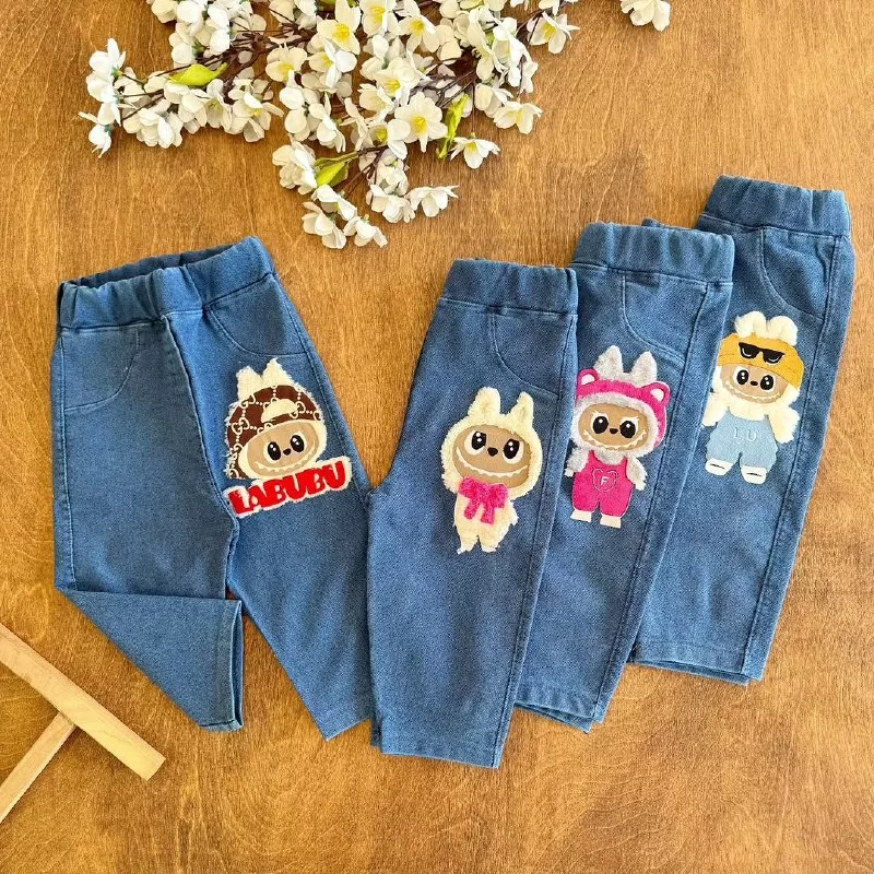 شلوار لی لبوبو پشمالو آبی سایز ۴۰ تا ۵۵ کد ۵۲۲۷