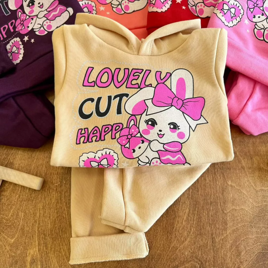 هودی شلوار توکرکی خرگوش کیوت سایز ۳۵،۴۰ کد ۵۲۵۰