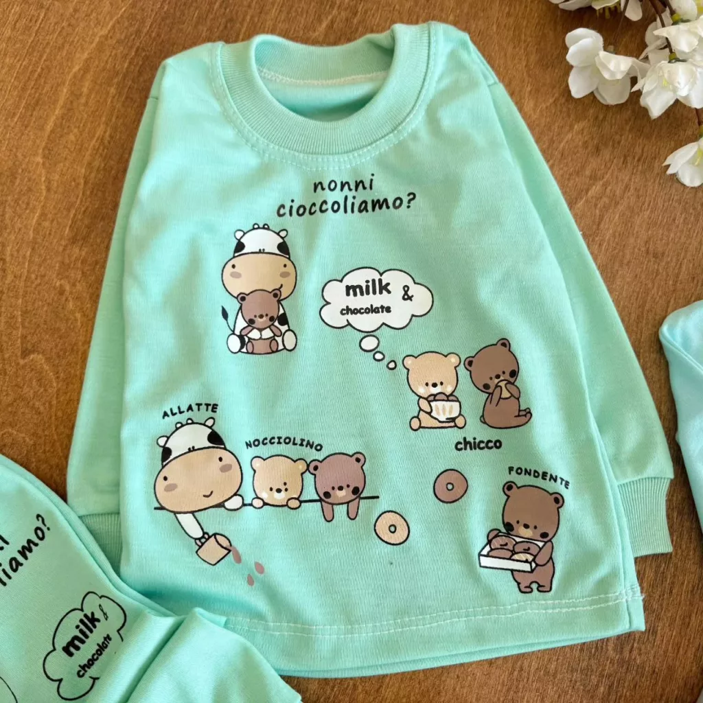 بلوز شلوار خرس و گاو سایز ۴ تا ۶ کد ۵۲۳۷