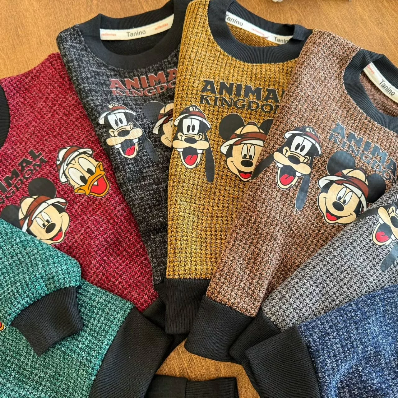 بلوز شلوار بیسکویتی ضخیم میکی و گوفی سایز ۳۵ تا ۵۰ کد ۵۳۰۹