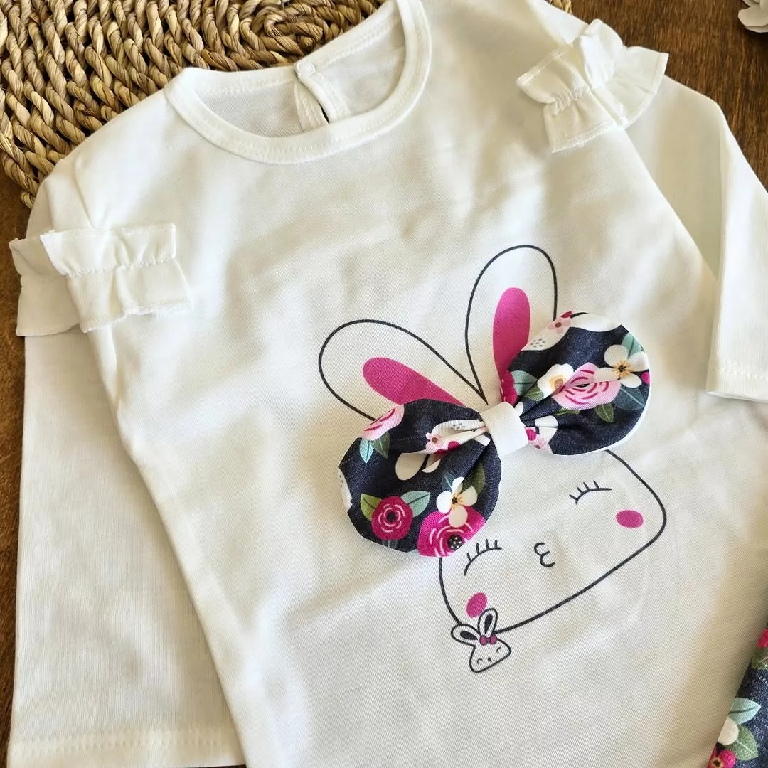 بلوز شلوار خرگوش پاپیونی سایز 1 تا 5 کد 4093