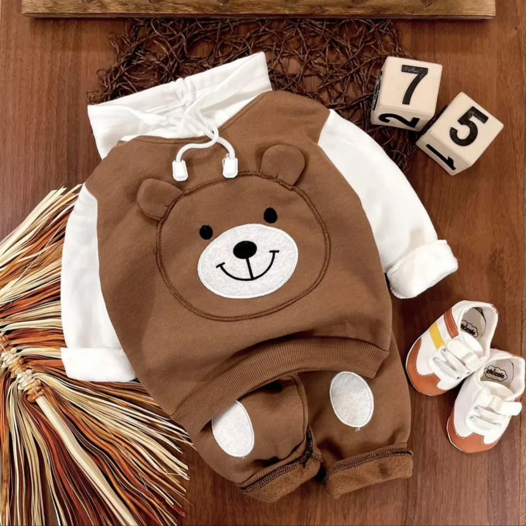 هودی شلوار توکرکی خرس گوش دار کد 5219