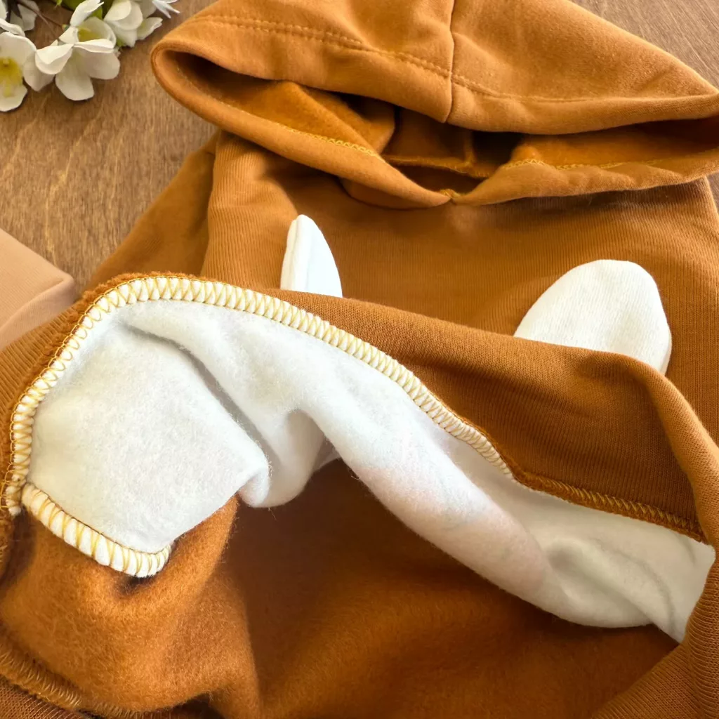 هودی شلوار توکرکی ببر گوش دار سایز 35،40 کد 3845