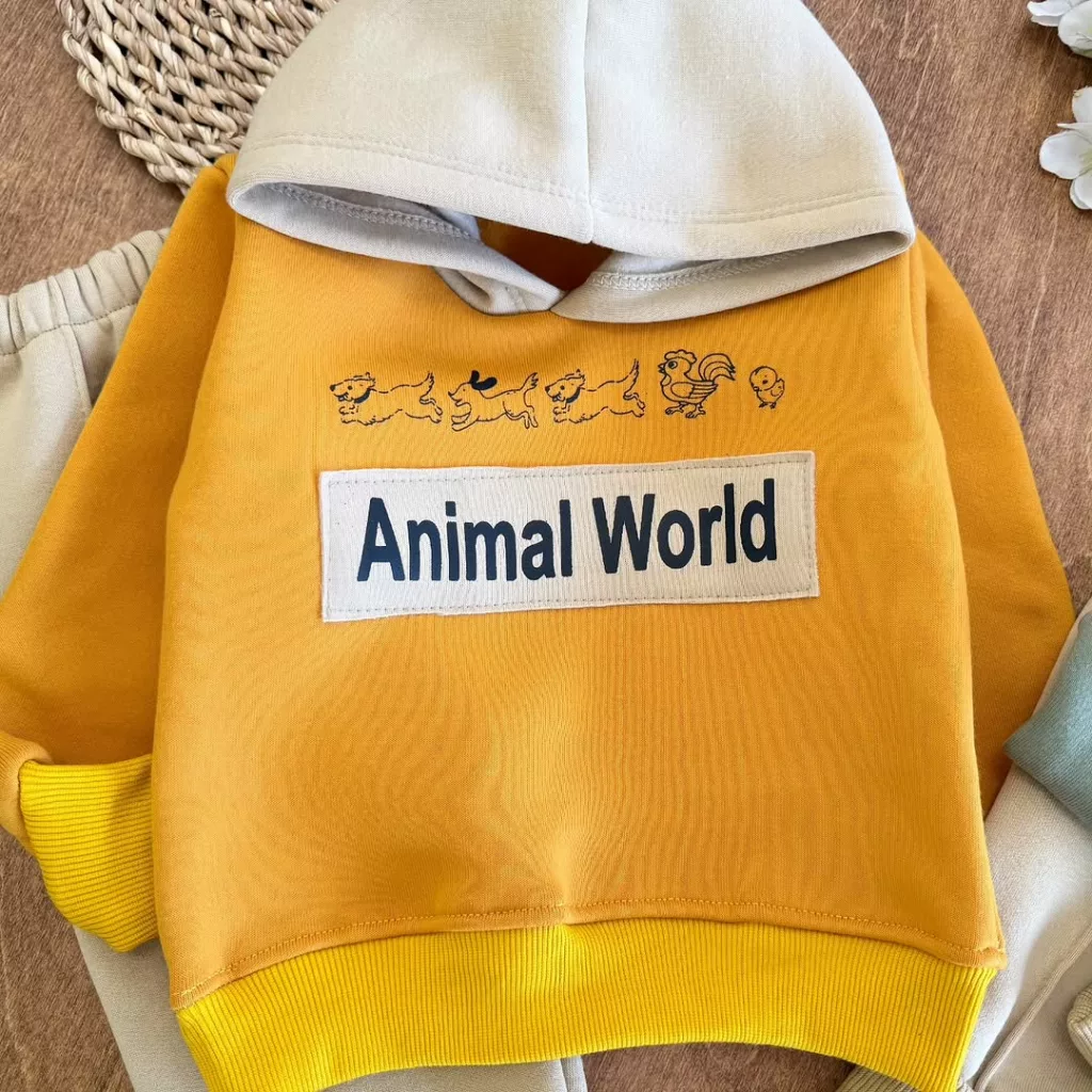 هودی شلوار توکرکی جهان حیوانات سایز 35 تا 45 کد 2665