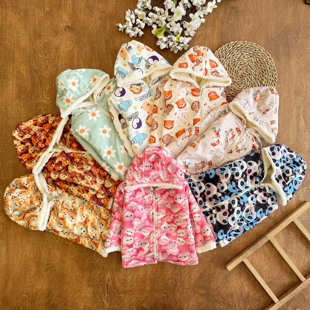 کاپشن مخمل خزدار سایز ۳۵ تا ۴۵ کد 5286