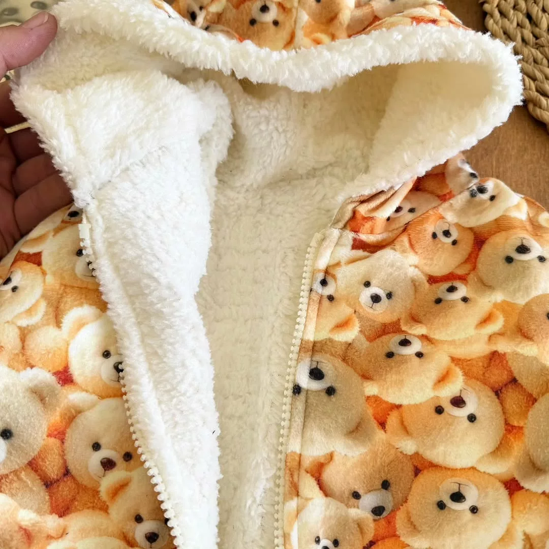 کاپشن مخمل خزدار سایز ۳۵ تا ۴۵ کد 5286