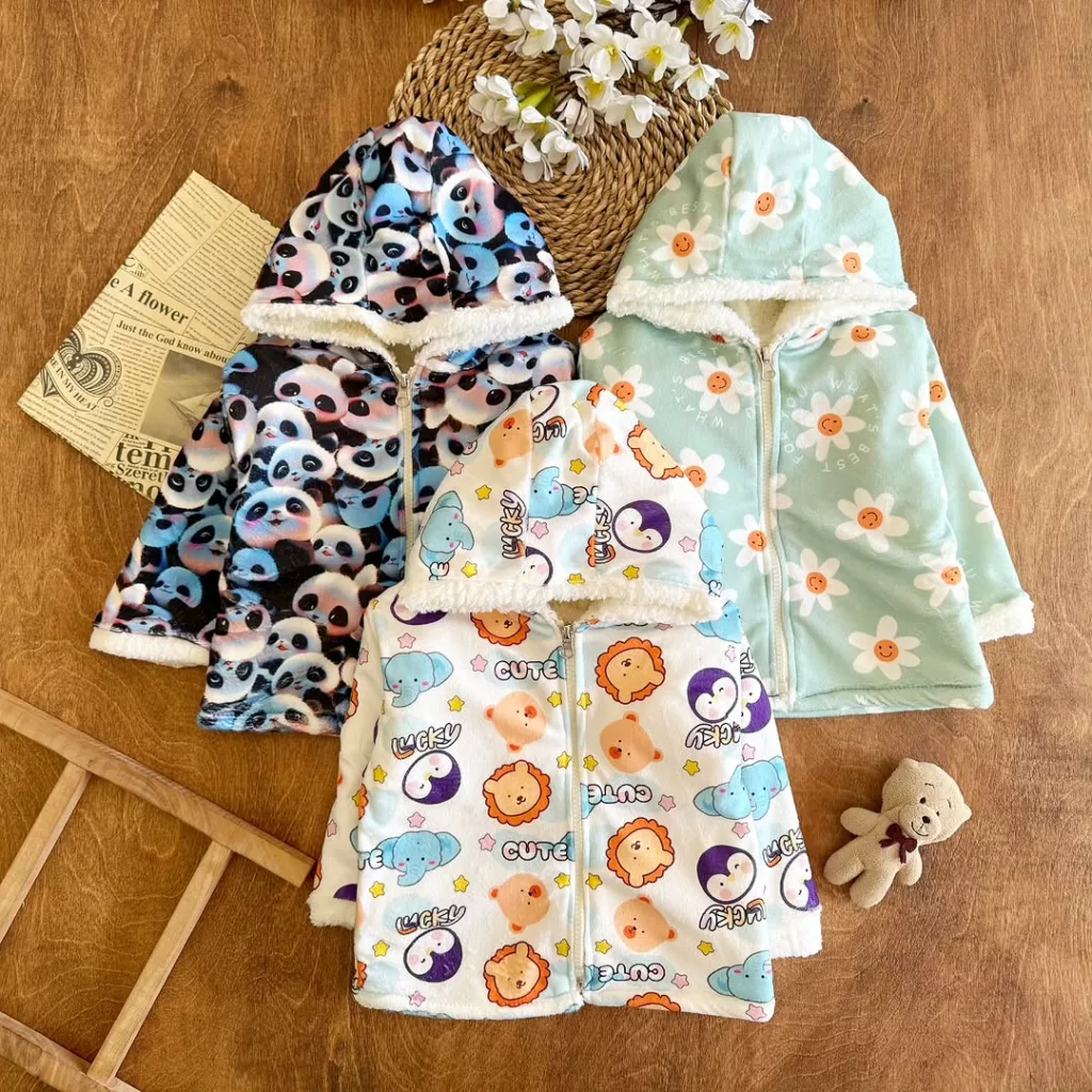 کاپشن مخمل خزدار سایز ۳۵ تا ۴۵ کد 5286