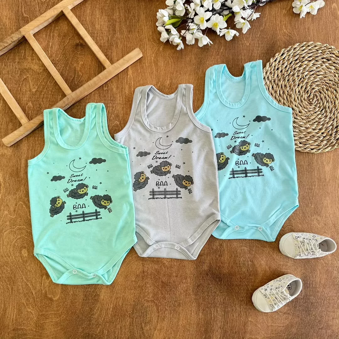 بادی رکابی سه ببعی sweet dream سایز 2،3 کد 5383