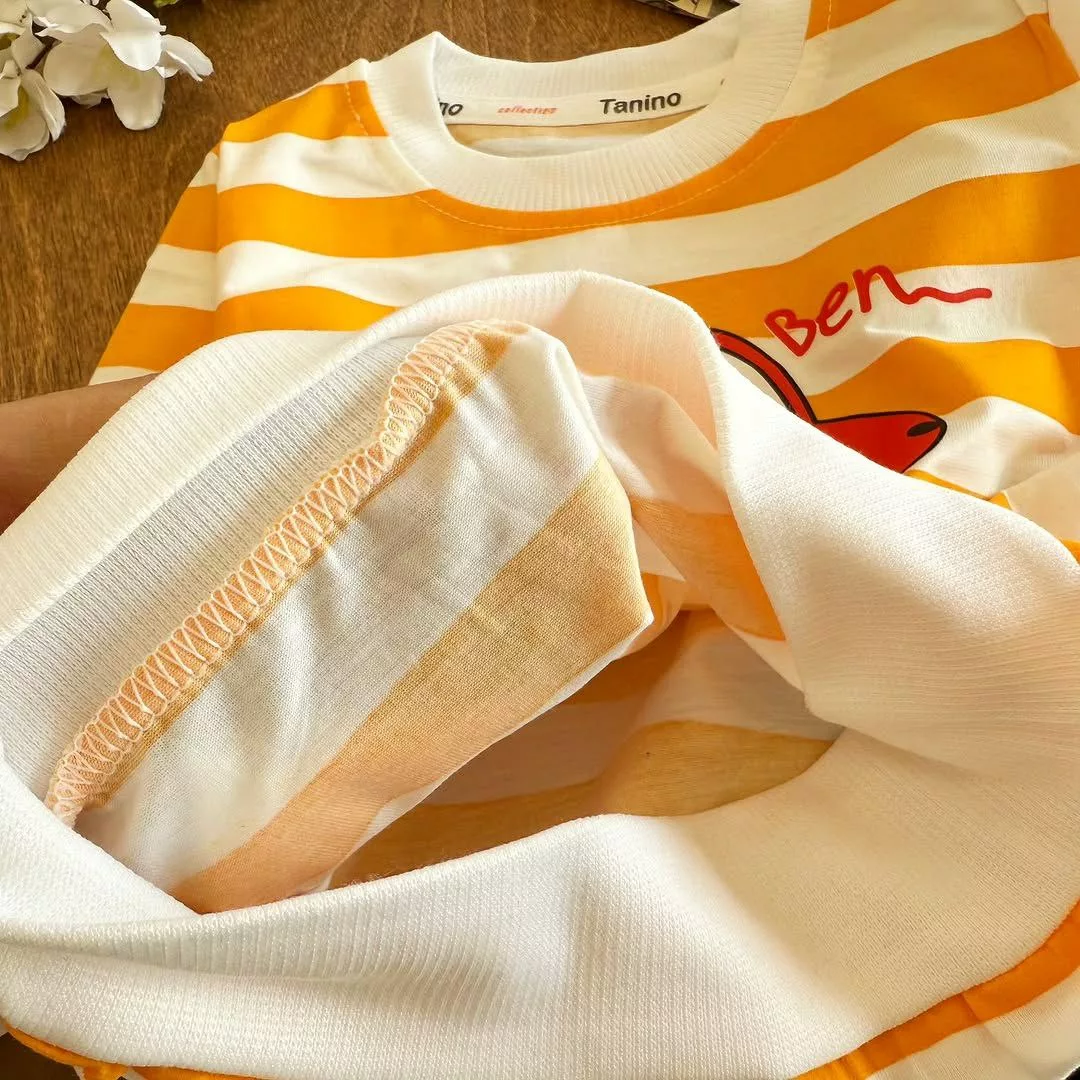 بلوز شلوار راه راه طرح ماشین سایز 35 تا 45 کد 5302