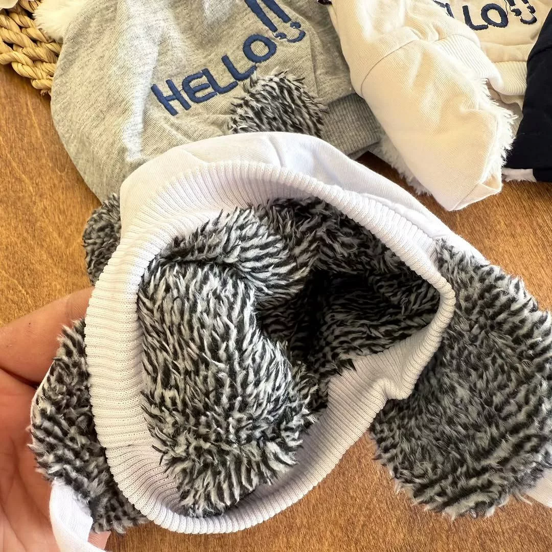 کلاه نخ پنبه پولیشی طرح Hello کد ۵۲۸۲