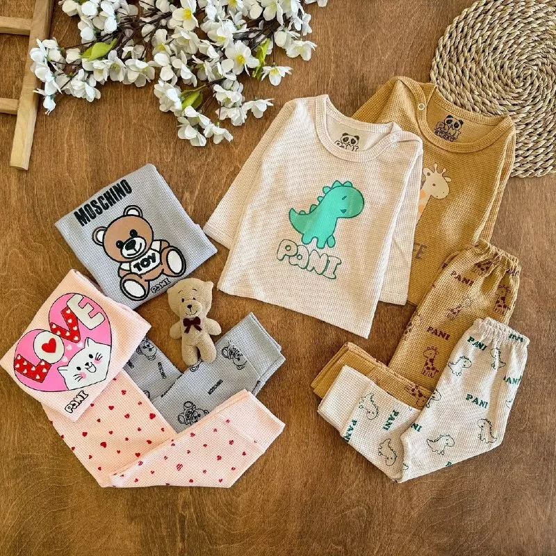 بلوز شلوار بیسکویتی سایز ۲ تا ۵ کد ۵۲۲۴