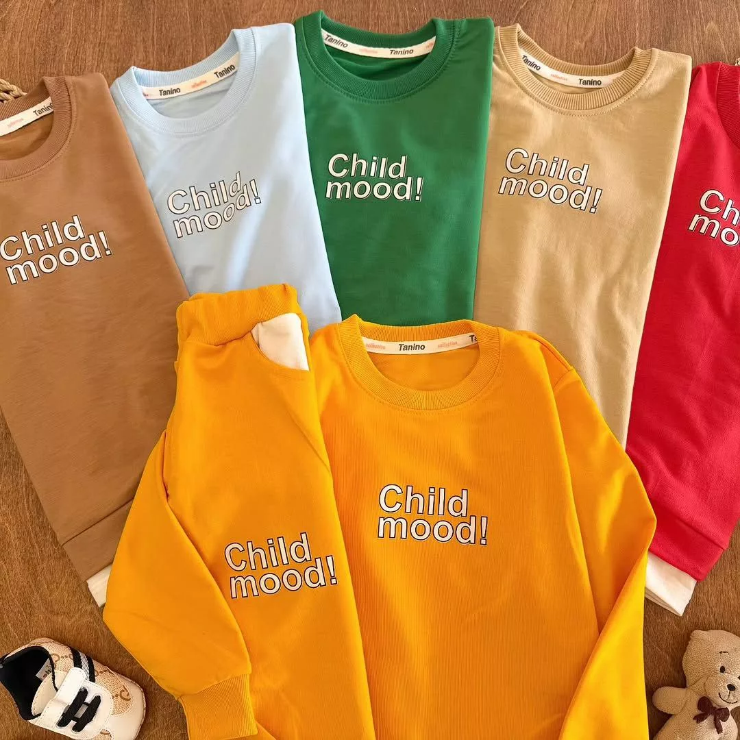 بلوز شلوار طرح child mood سایز ۴۵،۵۰ کد ۵۳۰۶