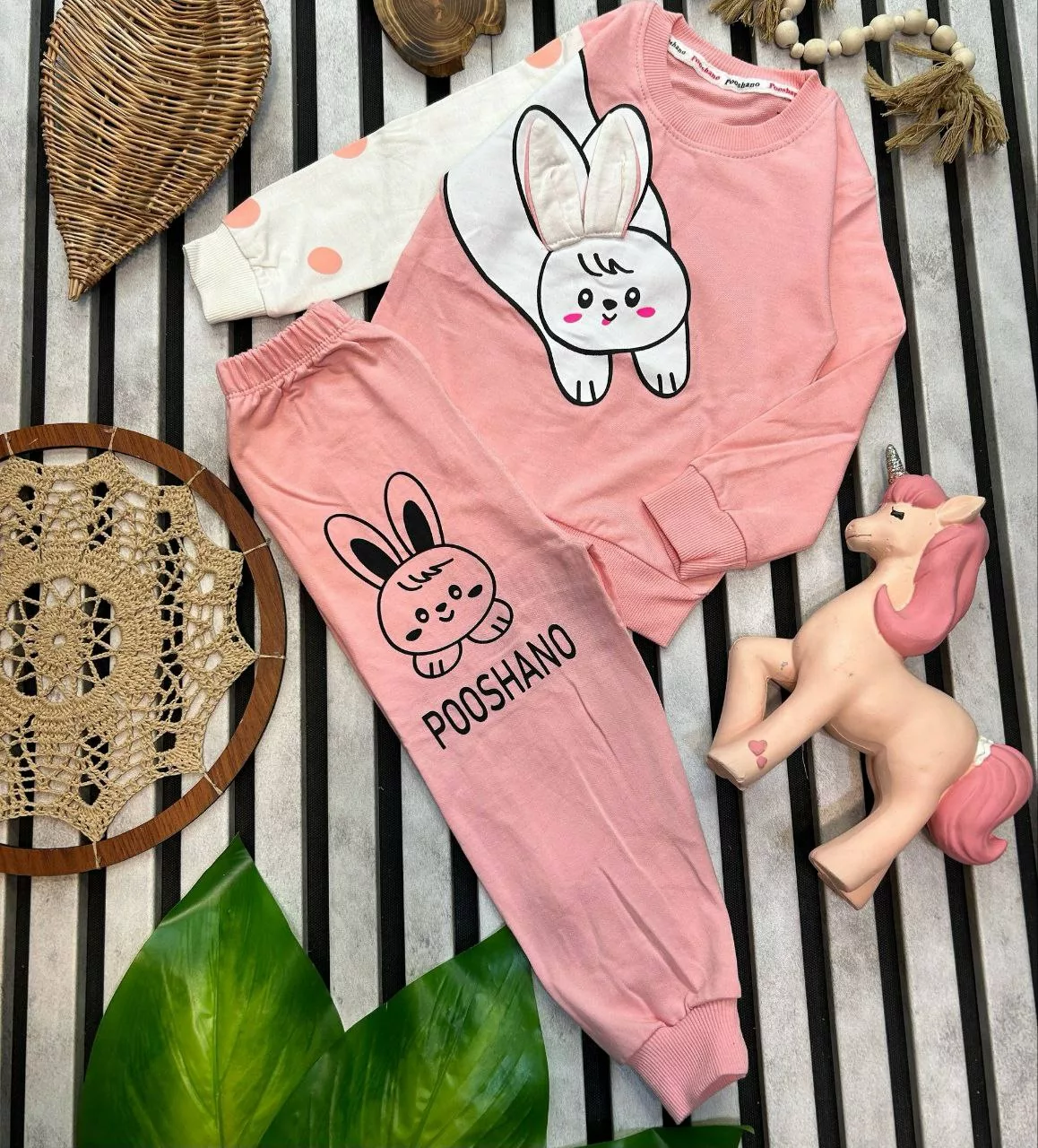 بلوز شلوار خرگوش گوش برجسته سایز ۳۵ تا ۵۰ کد ۵۳۲۰