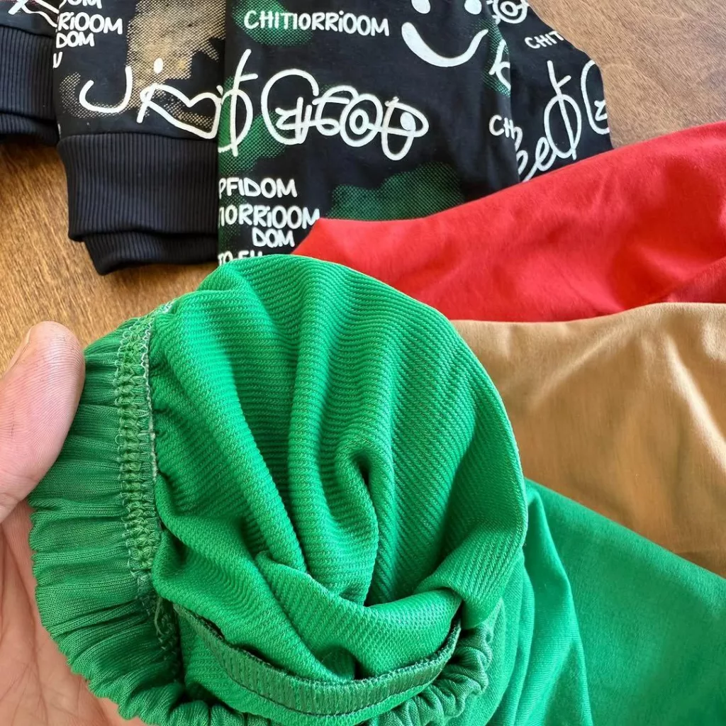 بلوز شلوار خط خطی لبخند سایز ۳۵ تا ۵۰ کد ۵۲۲۳