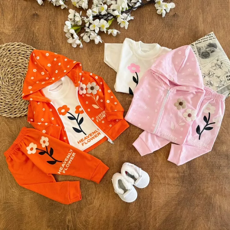 ست ۳ تکه سویشرت شلوار شکوفه کد ۵۳۱۳