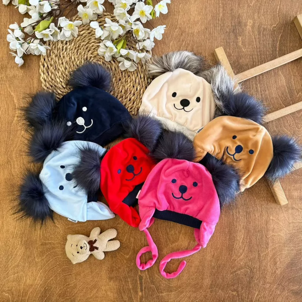 کلاه مخمل خرسی دو پوم کد ۵۲۸۵