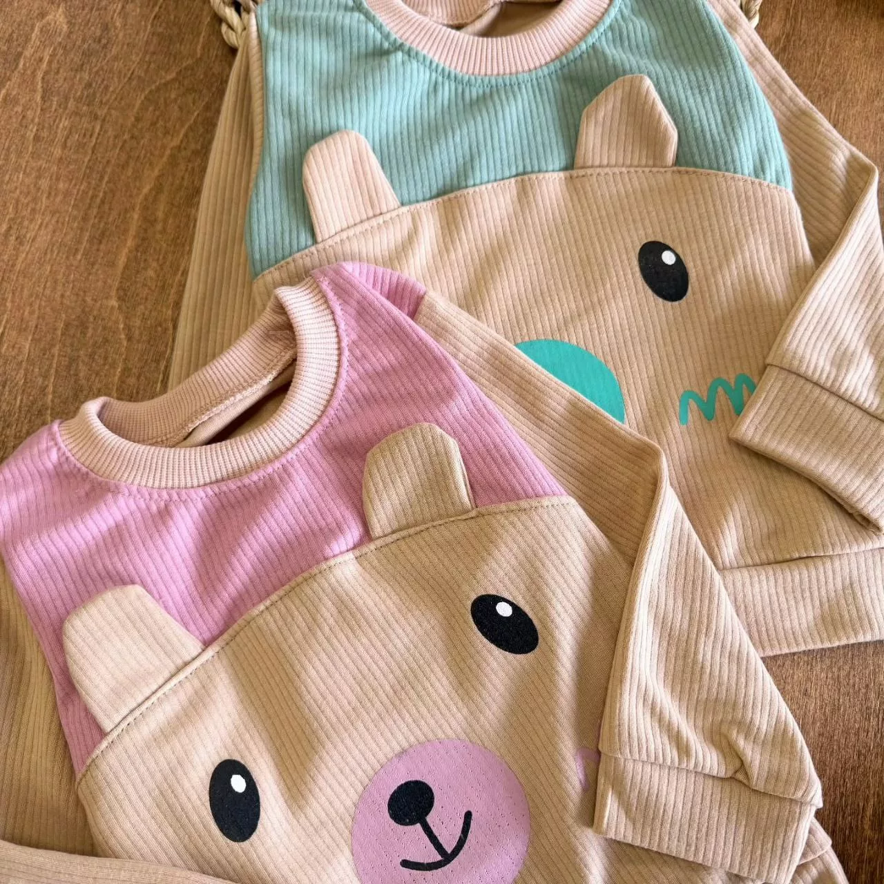 بلوز شلوار کبریتی خرس گوش دار سایز ۳۵،۴۰ کد ۵۳۲۱