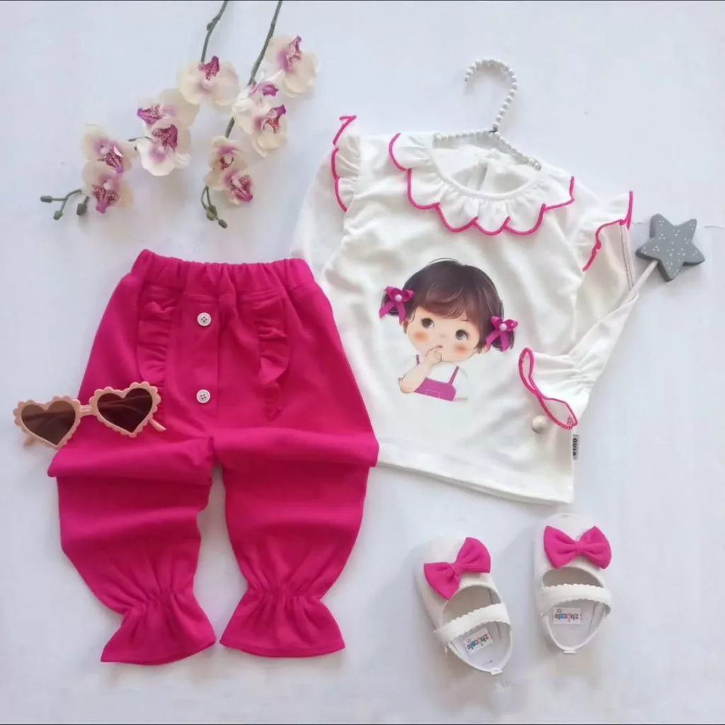 بلوز شلوار طرح دختر مدل دنیز کد ۵۳۲۷