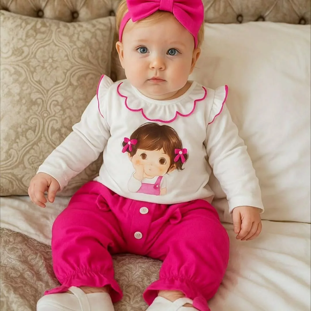 بلوز شلوار طرح دختر مدل دنیز کد ۵۳۲۷