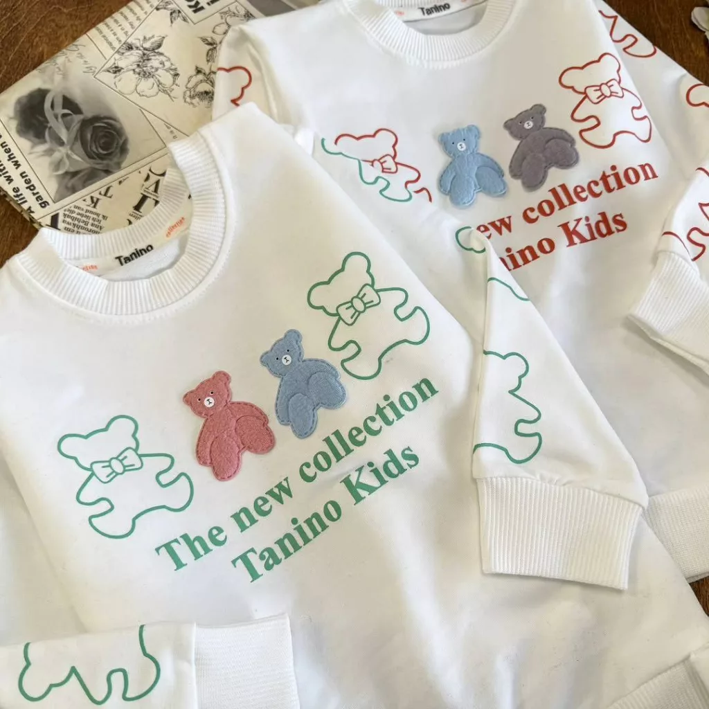 بلوز شلوار مراکشی دخترانه چند خرس سایز ۴۰ تا ۵۵ کد ۵۳۳۱