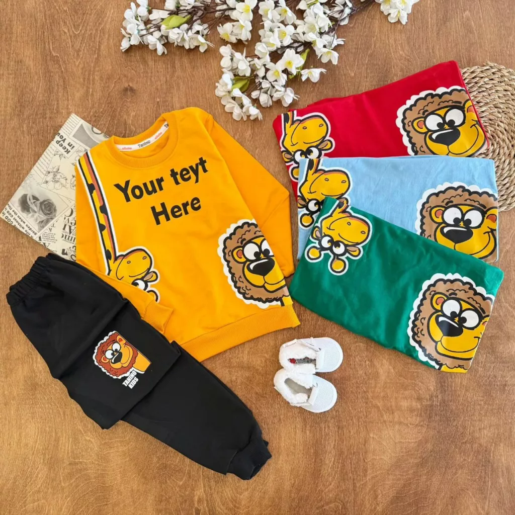 بلوز شلوار شیر و زرافه (ایراد جزئی) سایز ۴۵،۵۰ کد ۵۳۳۴