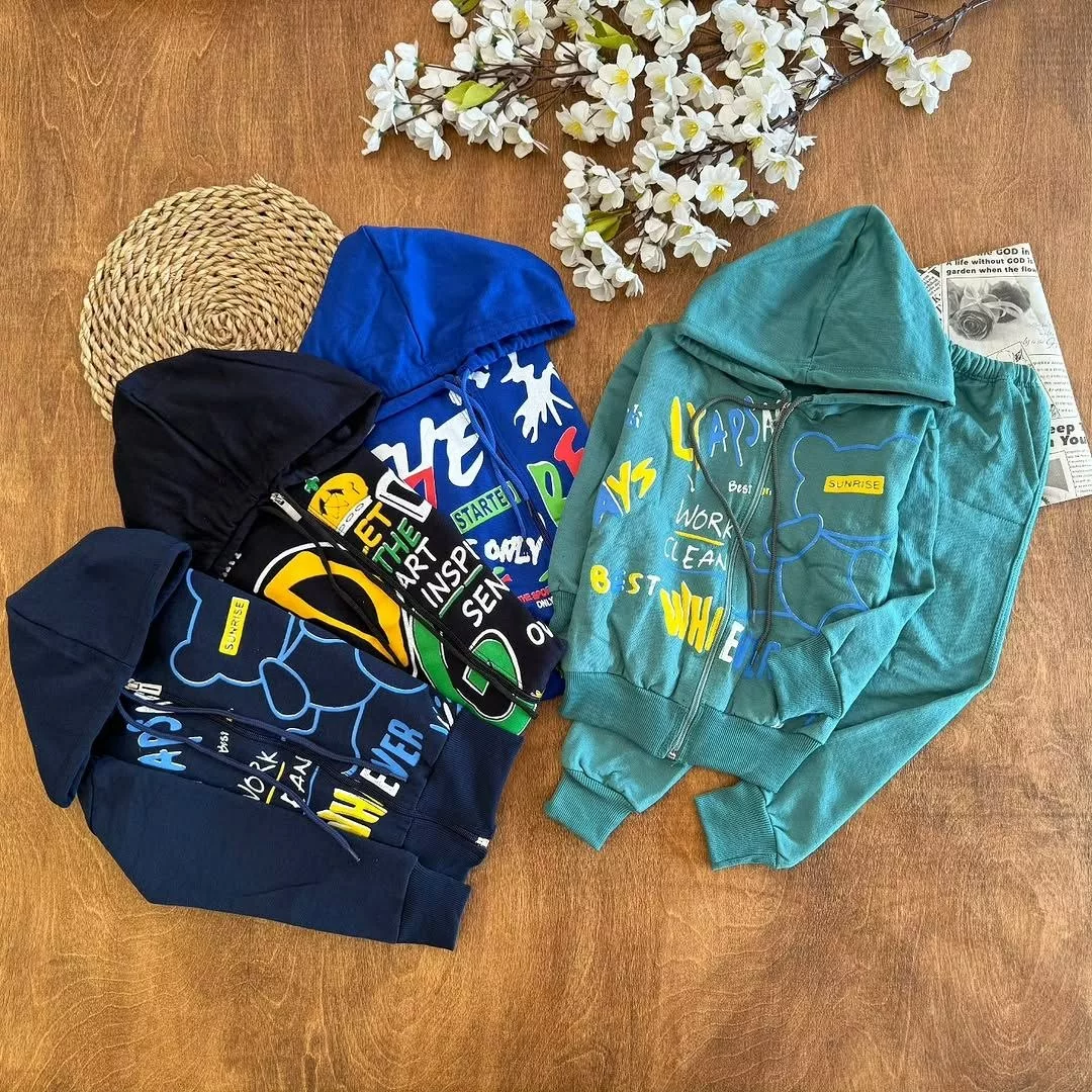 سویشرت شلوار حراجی طرح رندوم سایز ۴۰ تا ۵۵ کد ۵۳۳۵