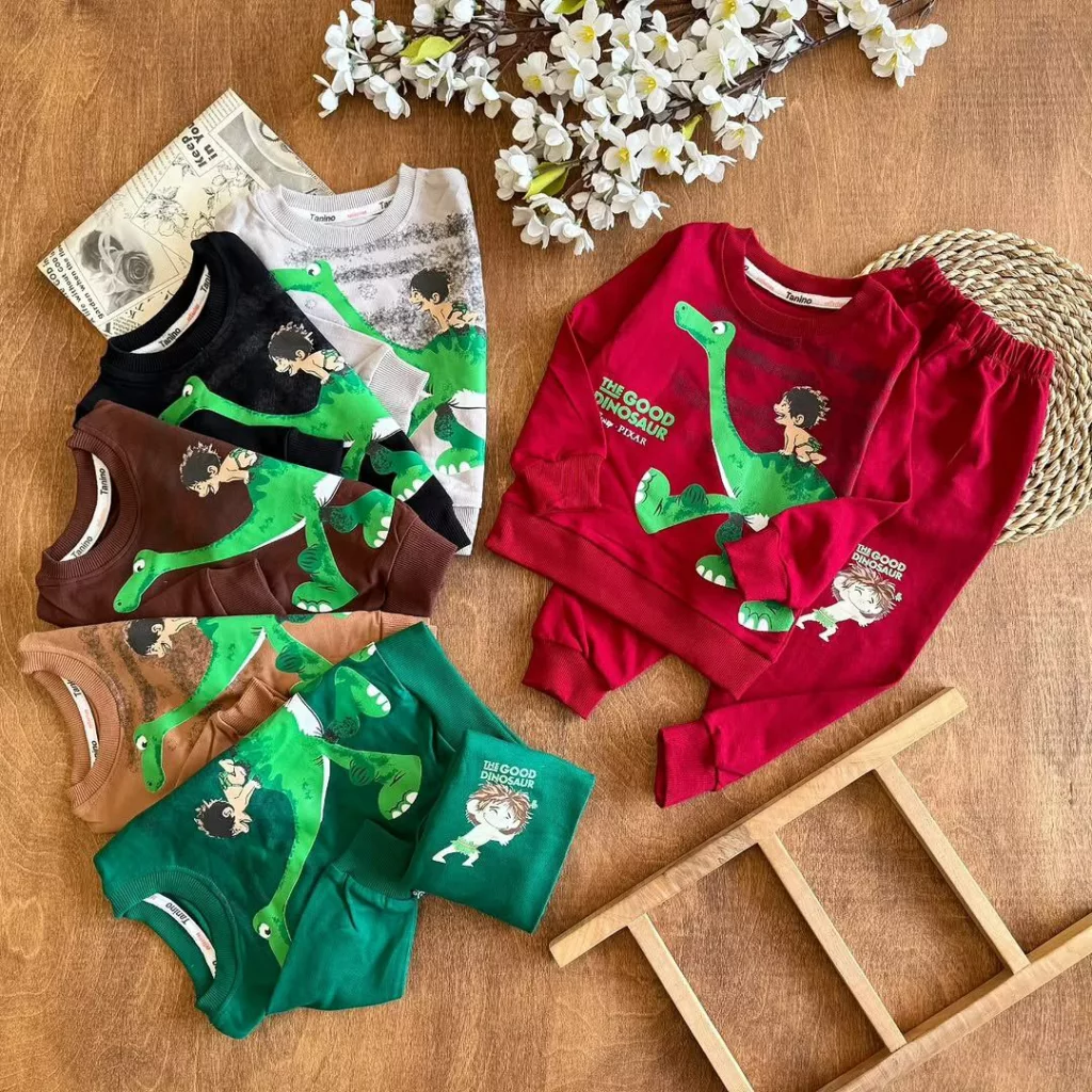 بلوز شلوار پسرک دایناسور سوار سایز ۳۵ تا ۴۵ کد ۵۳۳۷