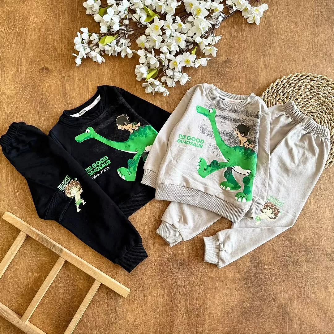 بلوز شلوار پسرک دایناسور سوار سایز ۳۵ تا ۴۵ کد ۵۳۳۷