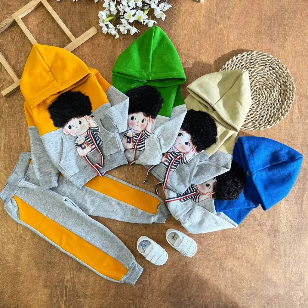 هودی شلوار توکرکی موفرفری سایز ۴۰ تا ۵۵  کد ۵۳۴۲