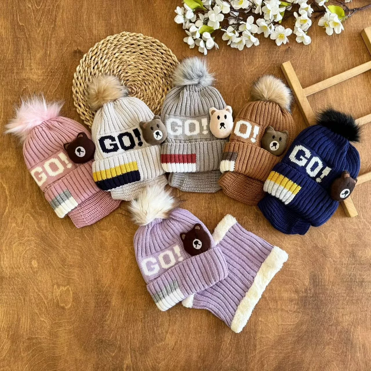 کلاه و شال گردنی عروسکی GO کد ۵۳۴۴