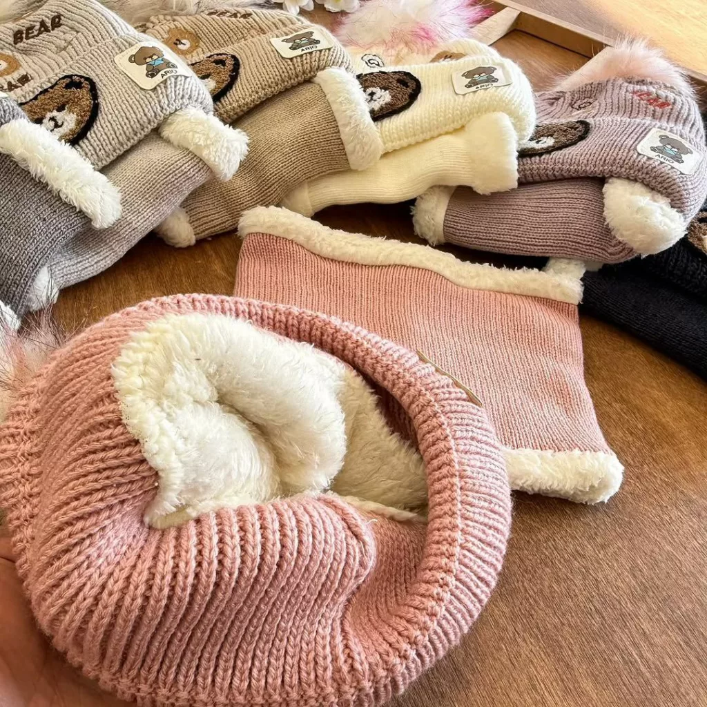 کلاه و شال گردنی کله خرس Bear کد ۵۳۴۵