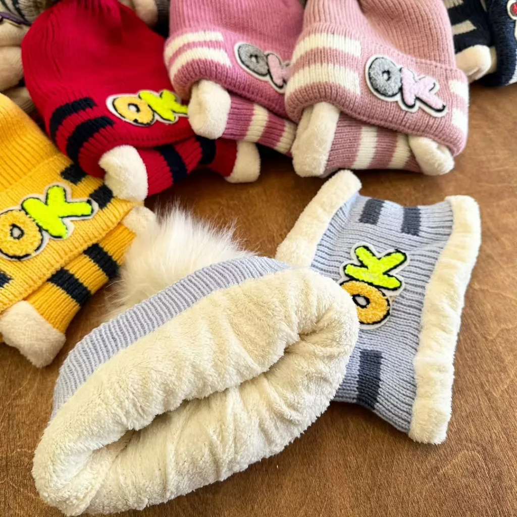 کلاه و شال گردنی طرح OK کد ۵۳۴۷