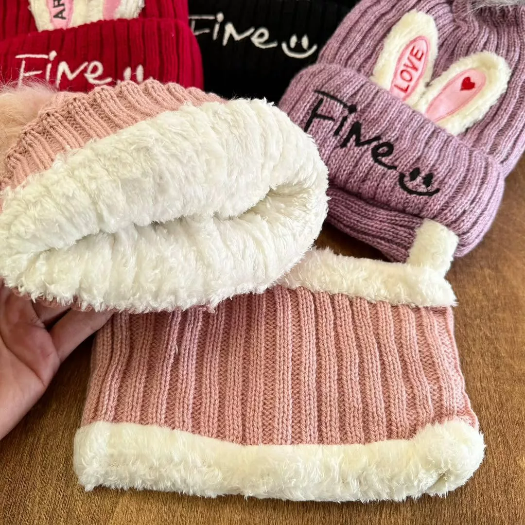 کلاه و شال گردنی خرگوش fine کد ۵۳۵۴