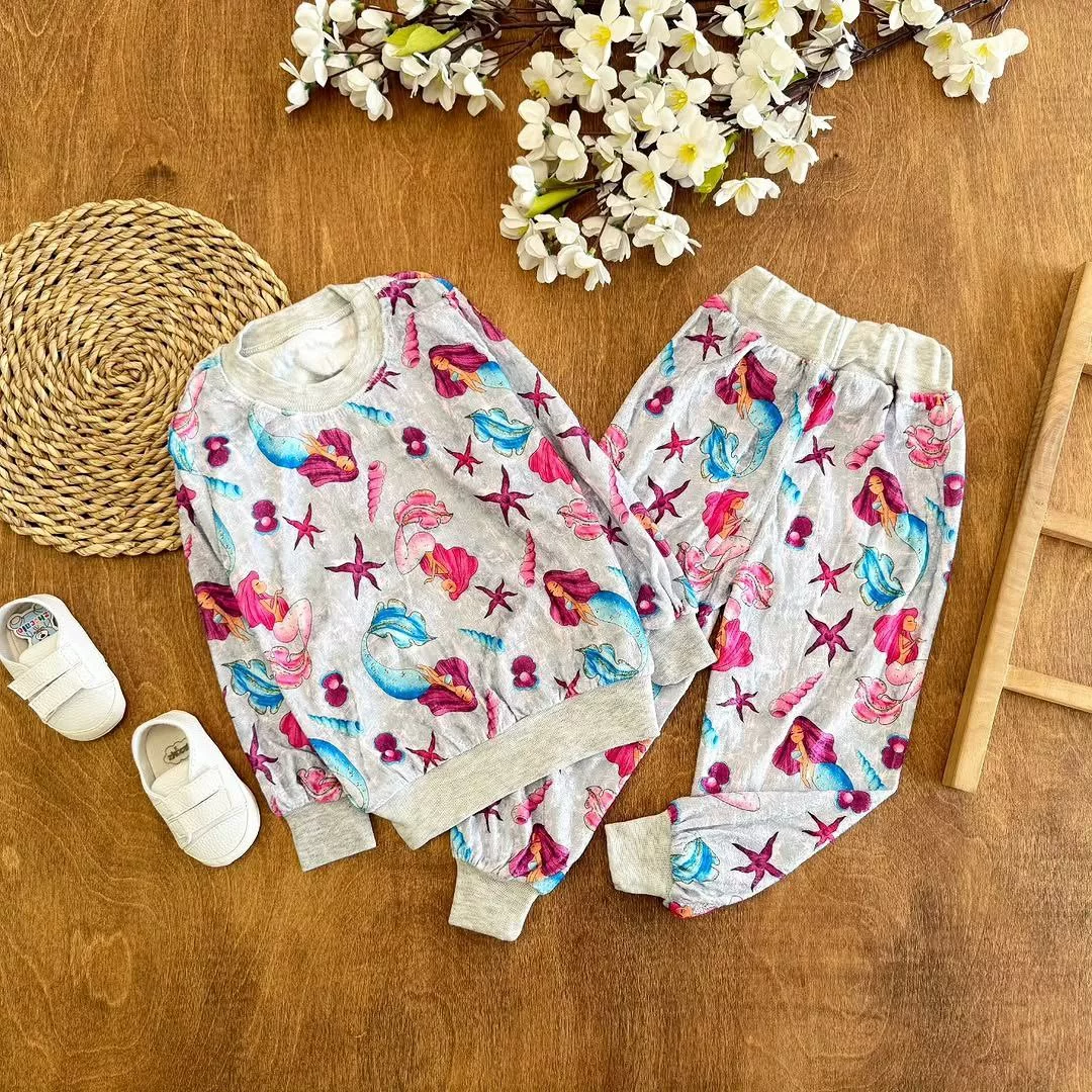 بلوز شلوار مخمل پری دریایی سایز ۴۰ تا ۶۰ کد ۵۳۵۵