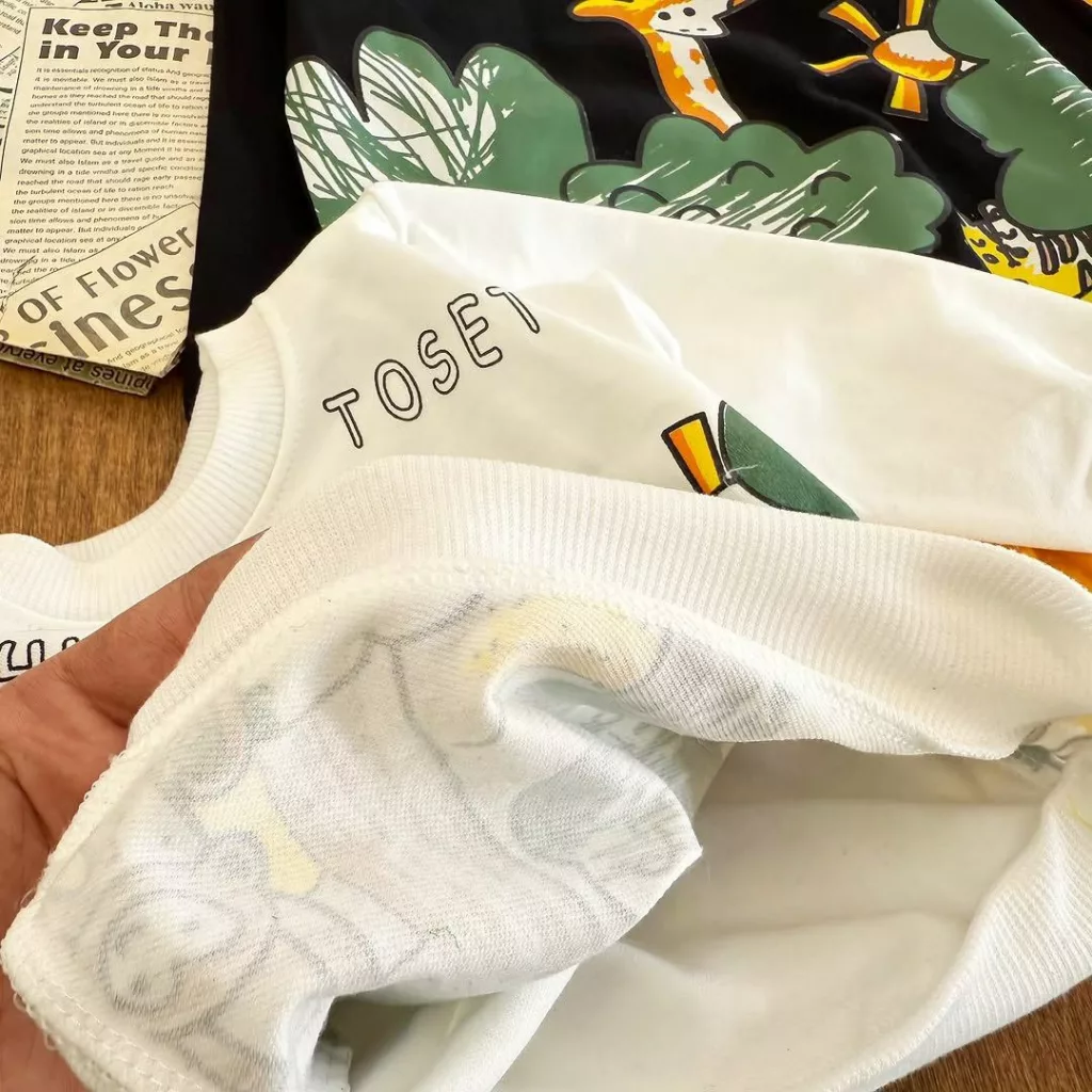 بلوز شلوار حیوانات جنگل سایز ۳۵ تا ۴۵ کد ۵۳۶۵